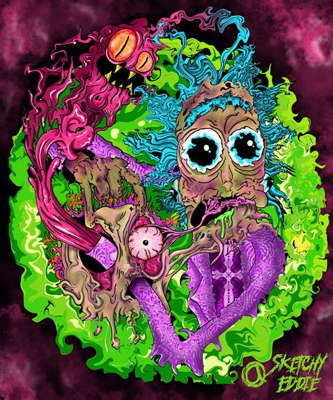 Get lost in the intricate designs and vivid imagery as you explore this coloring book. . Trippy stoner drawings